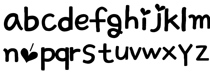 Simple Love Font LOWERCASE