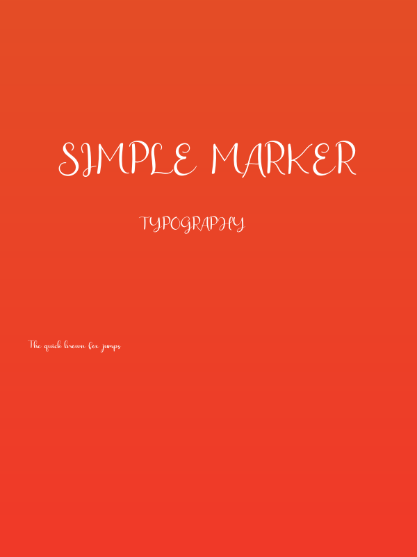 Simple Marker Poster