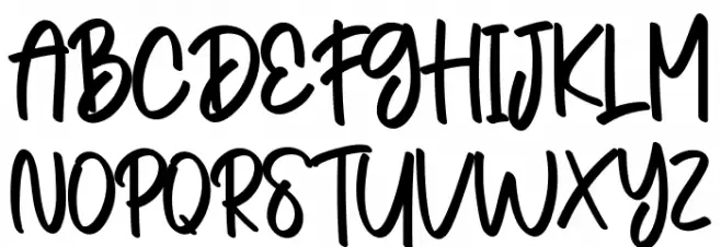 Simple Melody Font UPPERCASE