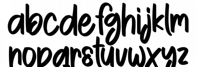 Simple Melody Font LOWERCASE