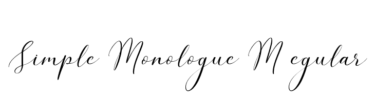 Simple Monologue DEMO Regular Font