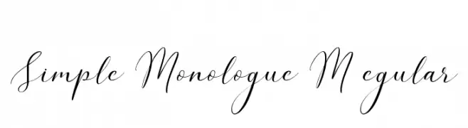 Simple Monologue DEMO Regular  नि: शुल्क फ़ॉन्ट्स डाउनलोड