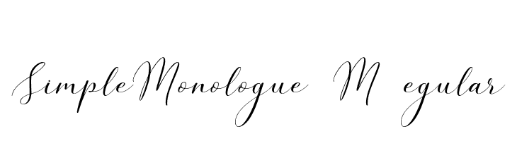 Simple Monologue DEMO Regular  Скачать бесплатные шрифты