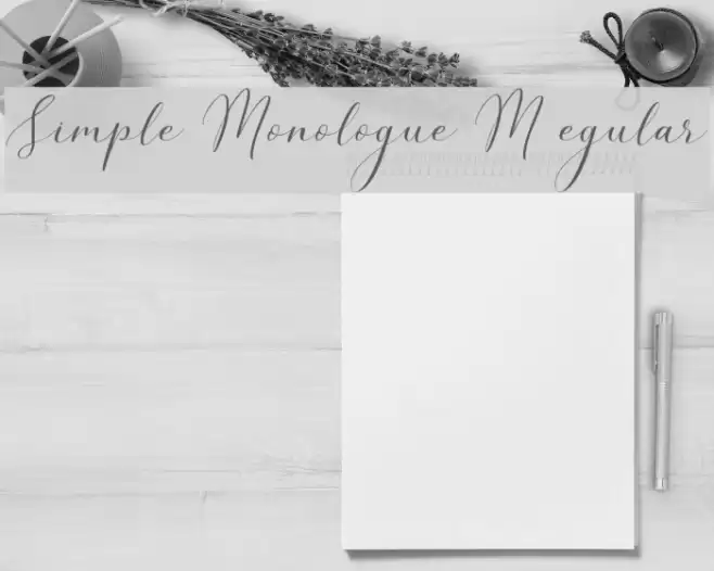 Simple Monologue DEMO Regular Font examples