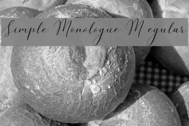 Simple Monologue DEMO Regular Font examples