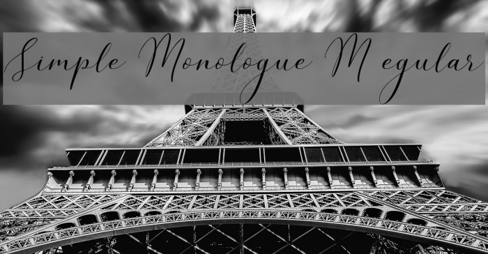 Simple Monologue DEMO Regular Font examples
