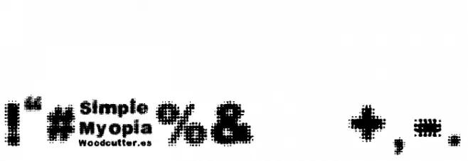 Simple Myopia Font OTHER CHARS