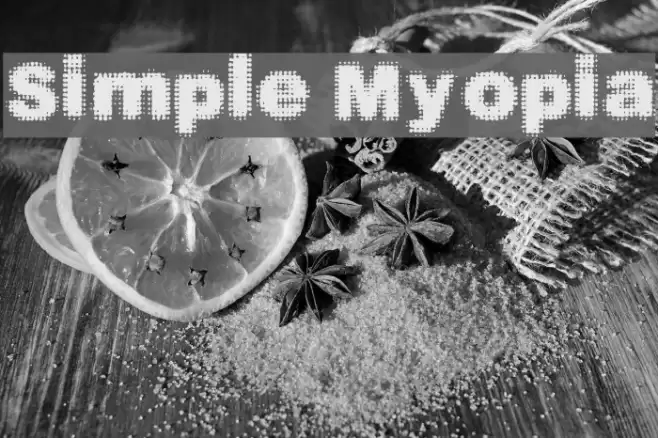 Simple Myopia Font examples