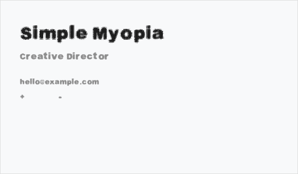 Simple Myopia Business Card
