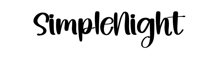 Simple  Night Font
