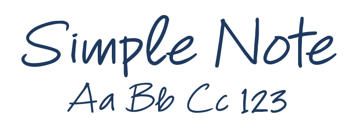 Simple Note Font Preview