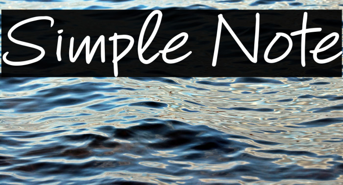 Simple Note Example 1