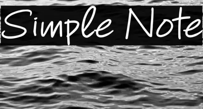 Simple Note Font examples