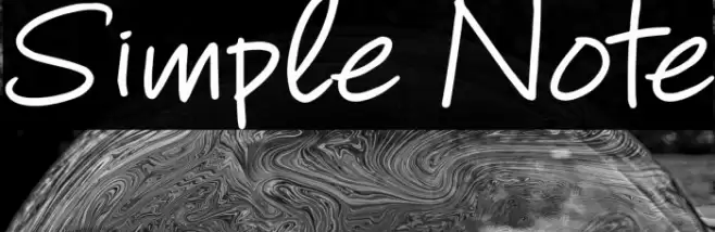 Simple Note Font examples