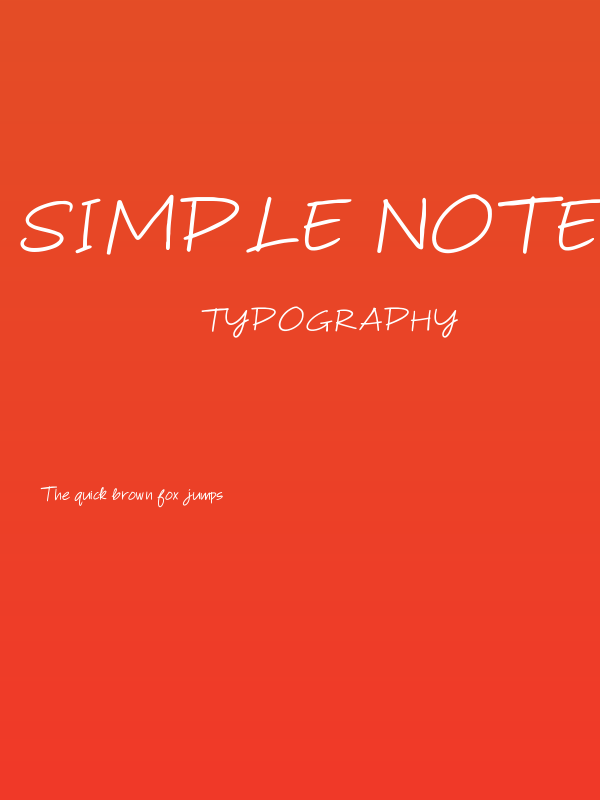 Simple Note Poster