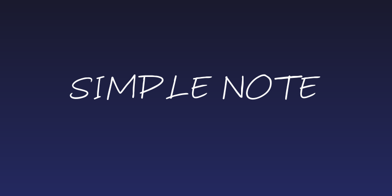 Simple Note Social Header