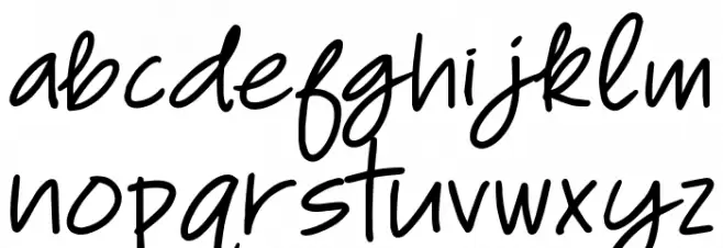 Simple Note Font LOWERCASE