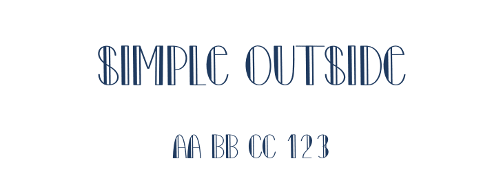 Simple Outside Font Preview