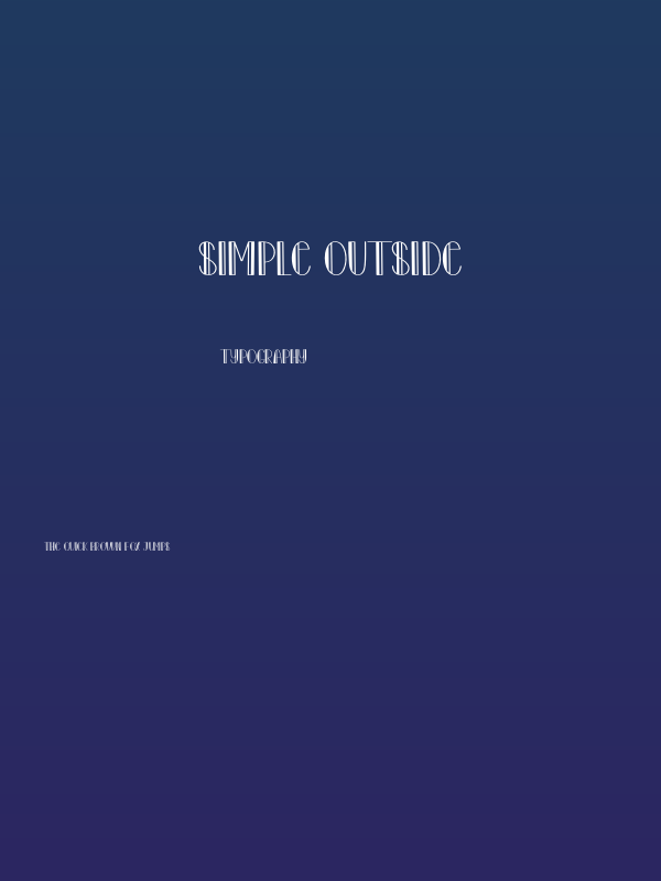 Simple Outside Poster