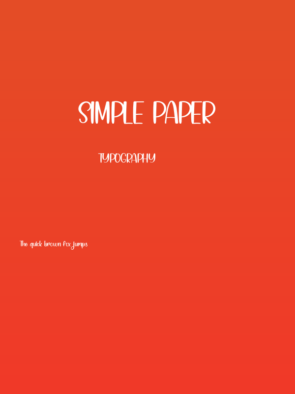 Simple Paper Poster