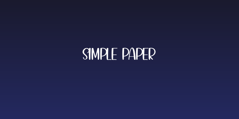 Simple Paper Social Header
