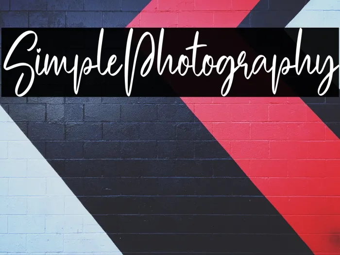 Simple Photography Example 1