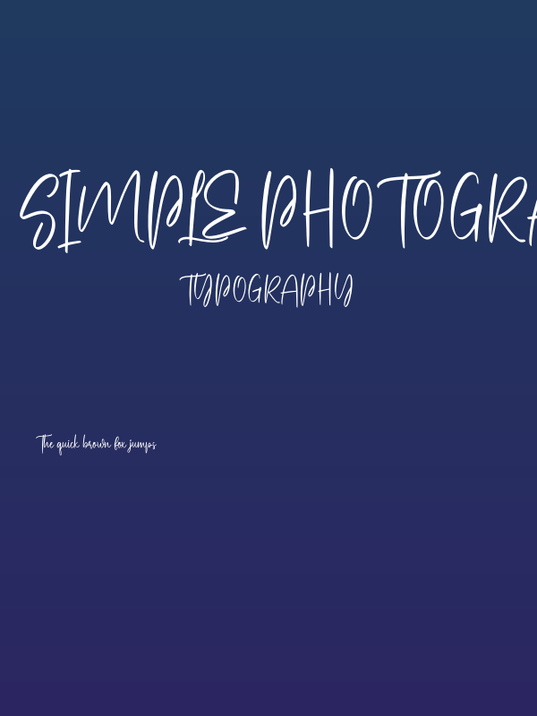Simple Photography Poster