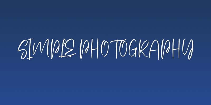 Simple Photography Social Header