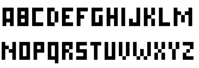 Simple Pixel Regular Schriftart Groß