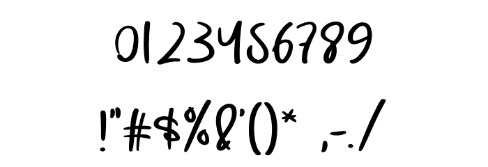 Simple Planner Font OTHER CHARS