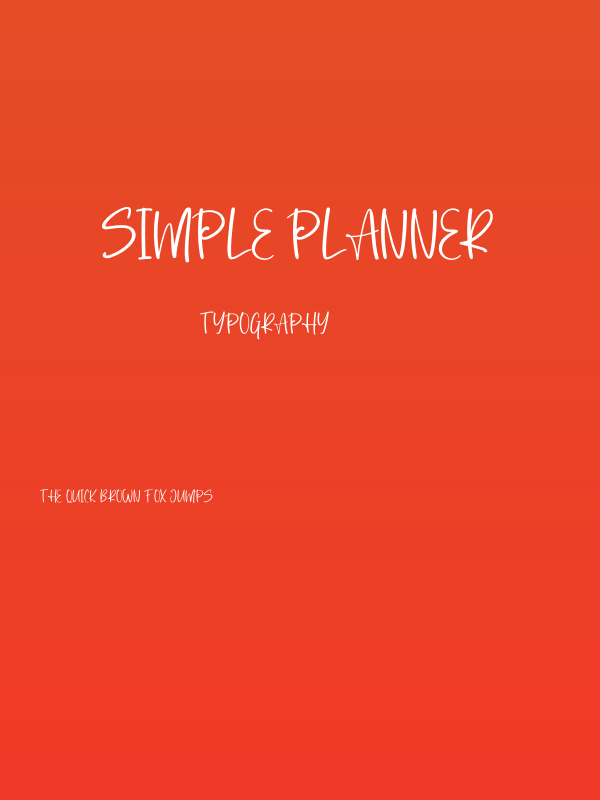 Simple Planner Poster