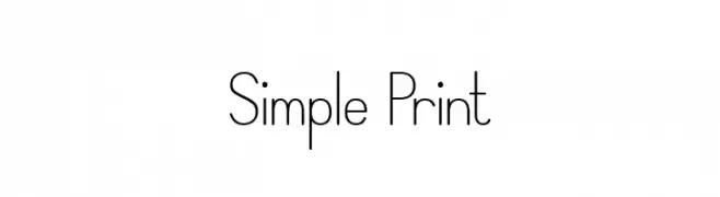 Simple Print  baixar fontes gratis