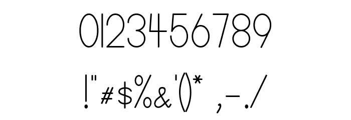 Simple Print Font OTHER CHARS
