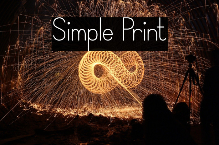 Simple Print Font examples