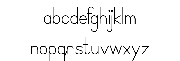 Simple Print Font LOWERCASE