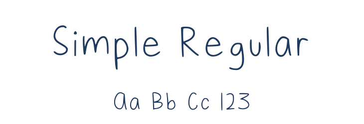 Simple Regular Font Preview