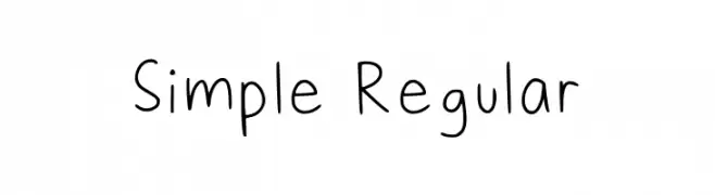 Simple Regular Шрифта