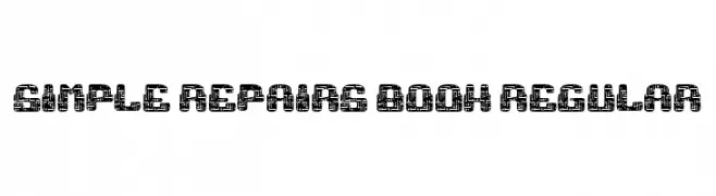 Simple Repairs Book Regular  免费字体下载