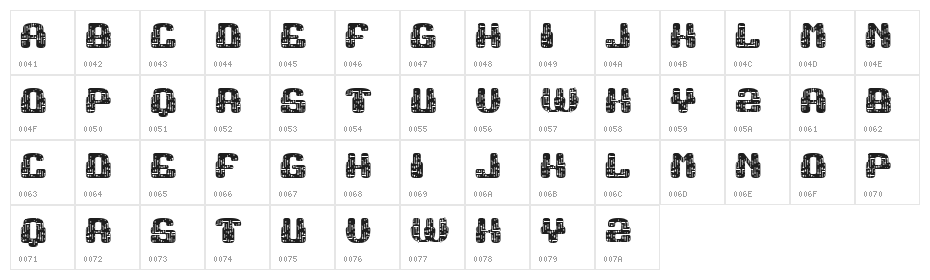 Simple Repairs Book Regular Character Map