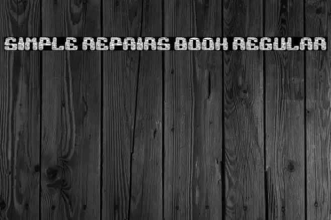 Simple Repairs Book Regular Font examples