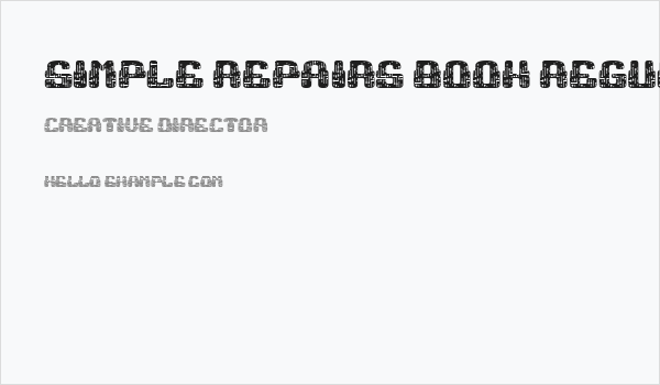Simple Repairs Book Regular Business Card