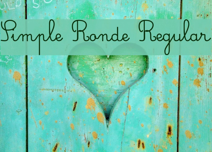 Simple Ronde Regular Font examples