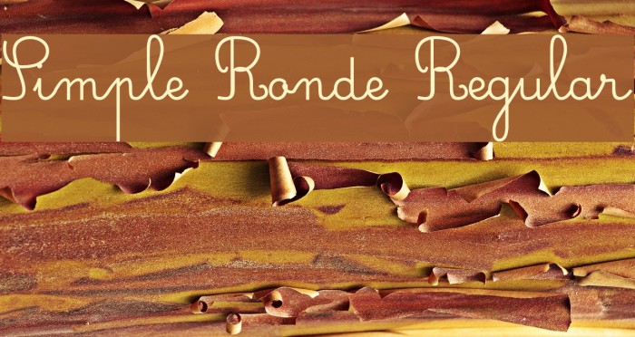 Simple Ronde Regular Font examples