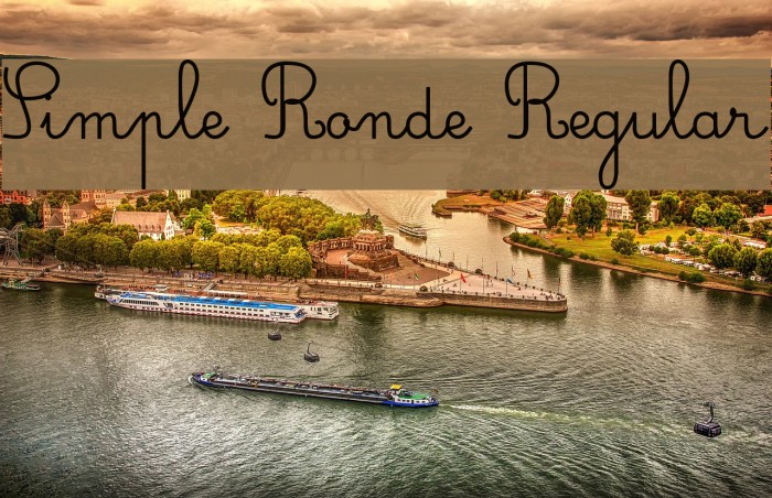 Simple Ronde Regular Font examples