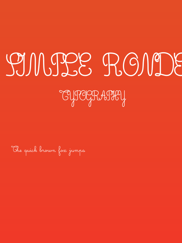 Simple Ronde Regular Poster