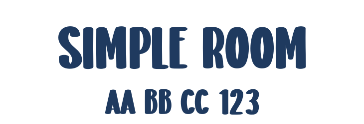 Simple Room Font Preview