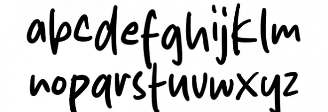 Simple Routine Schriftart Kleinbuchstaben