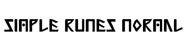 Simple Runes Normal  フリーフォントのダウンロード