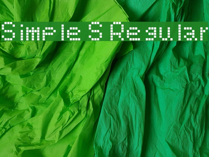 Simple S Regular Font examples