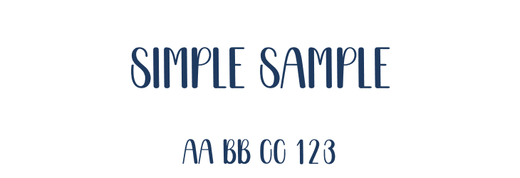 Simple Sample Font Preview